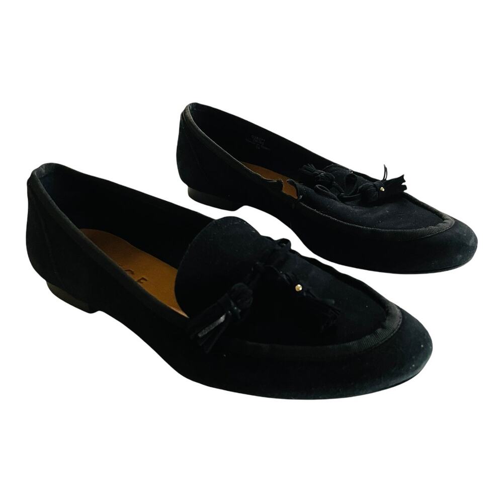 Office London Retro Black Leather Suede Loafers Size 39 - Picture 3 of 13